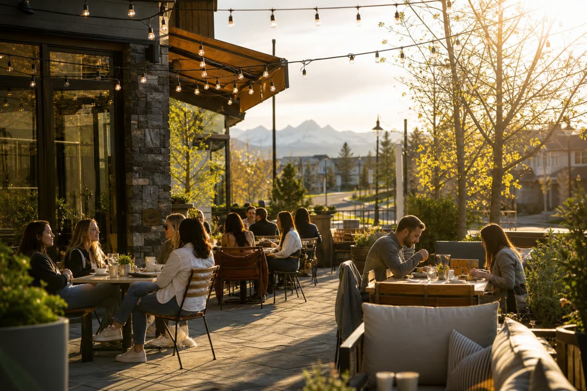 Local dining and cafés at Tuscany Market